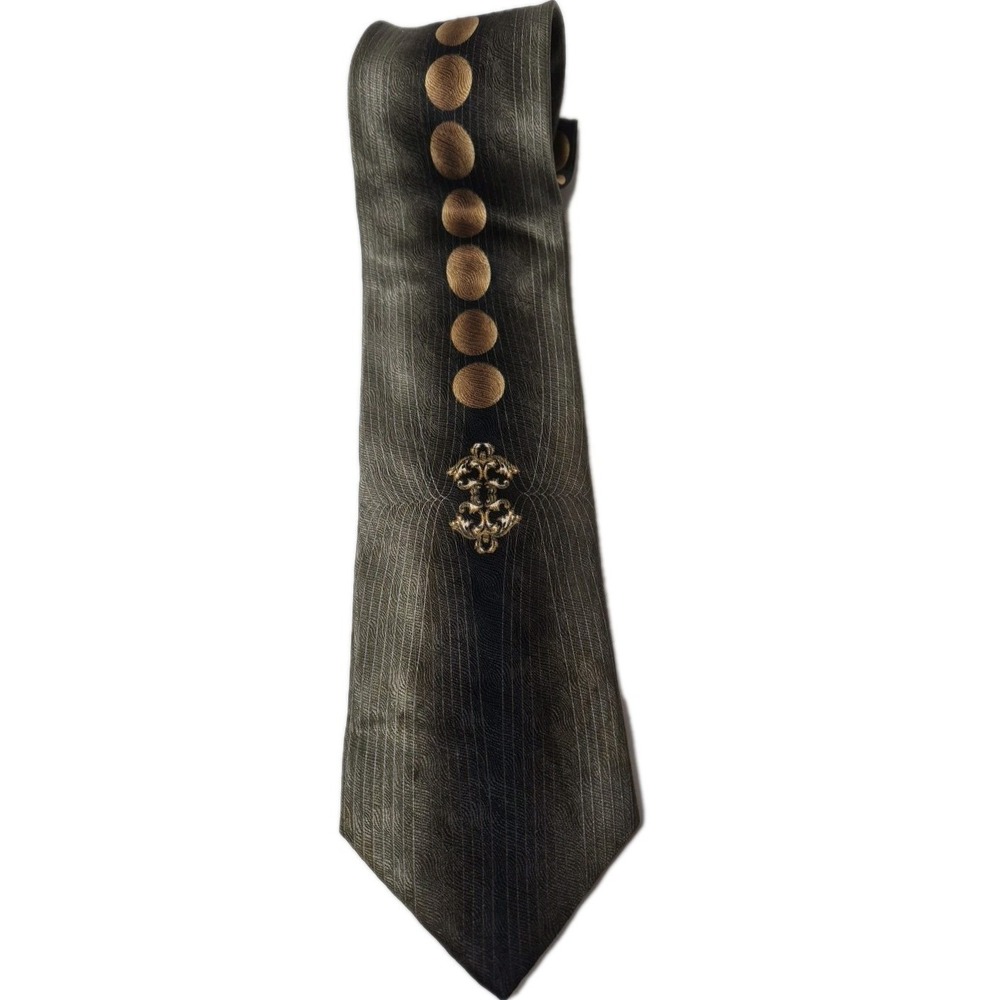 Enrico‎ Capucci Art Deco Elegant Print Silk Rome NY Men's Tie Handmade